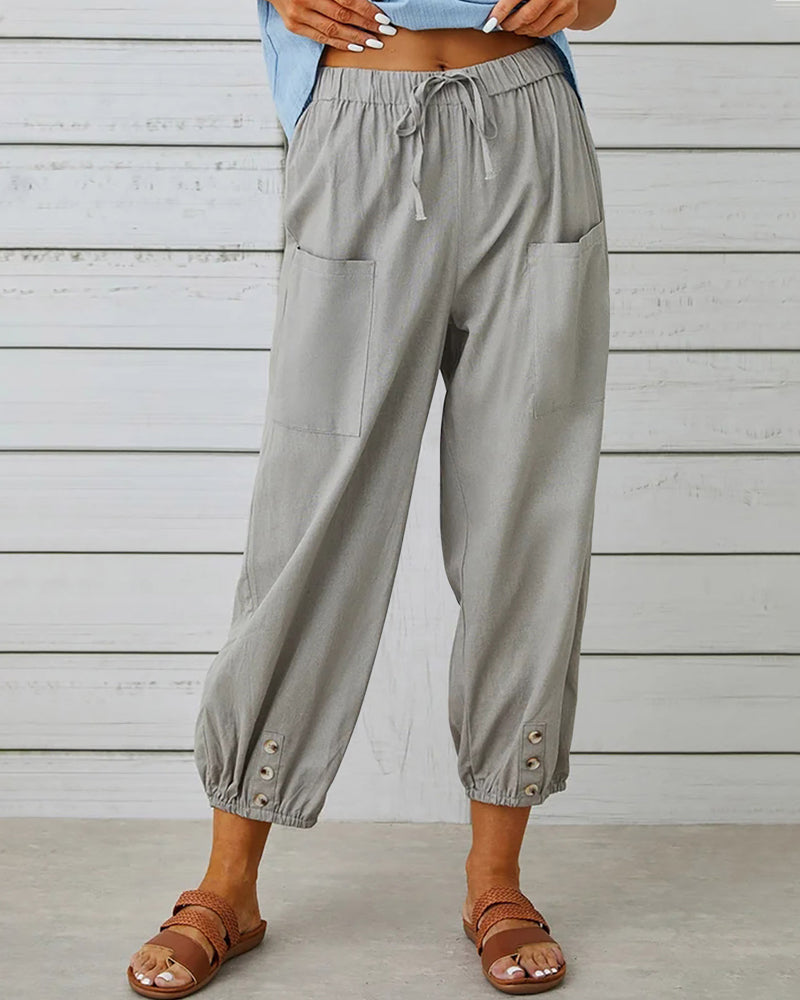 Damen Sommer Cargo Hose