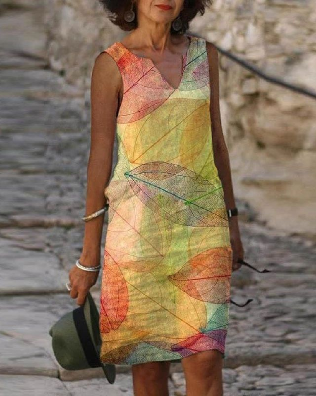 Damen Sommer Strand Midi Kleid