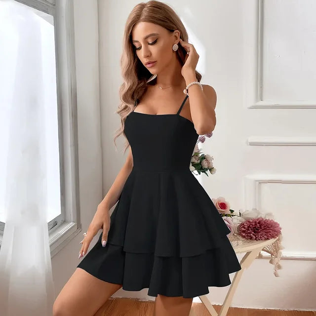 Damen Elegante Mini Kleid