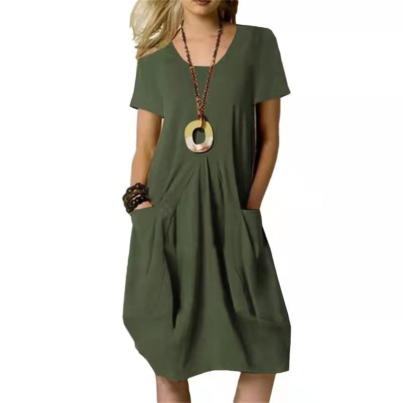 Damenkleid kurzarm mit Taschen