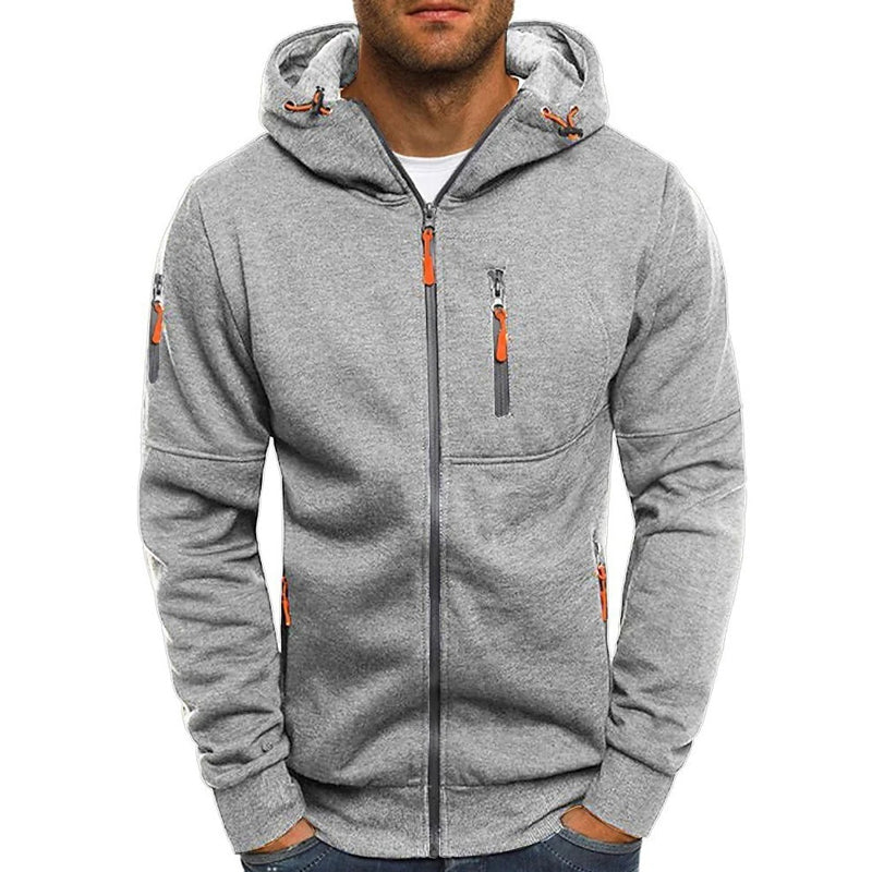 Kapuzensweatshirt Mit Reißverschluss | Sportlicher Hoodie Stil