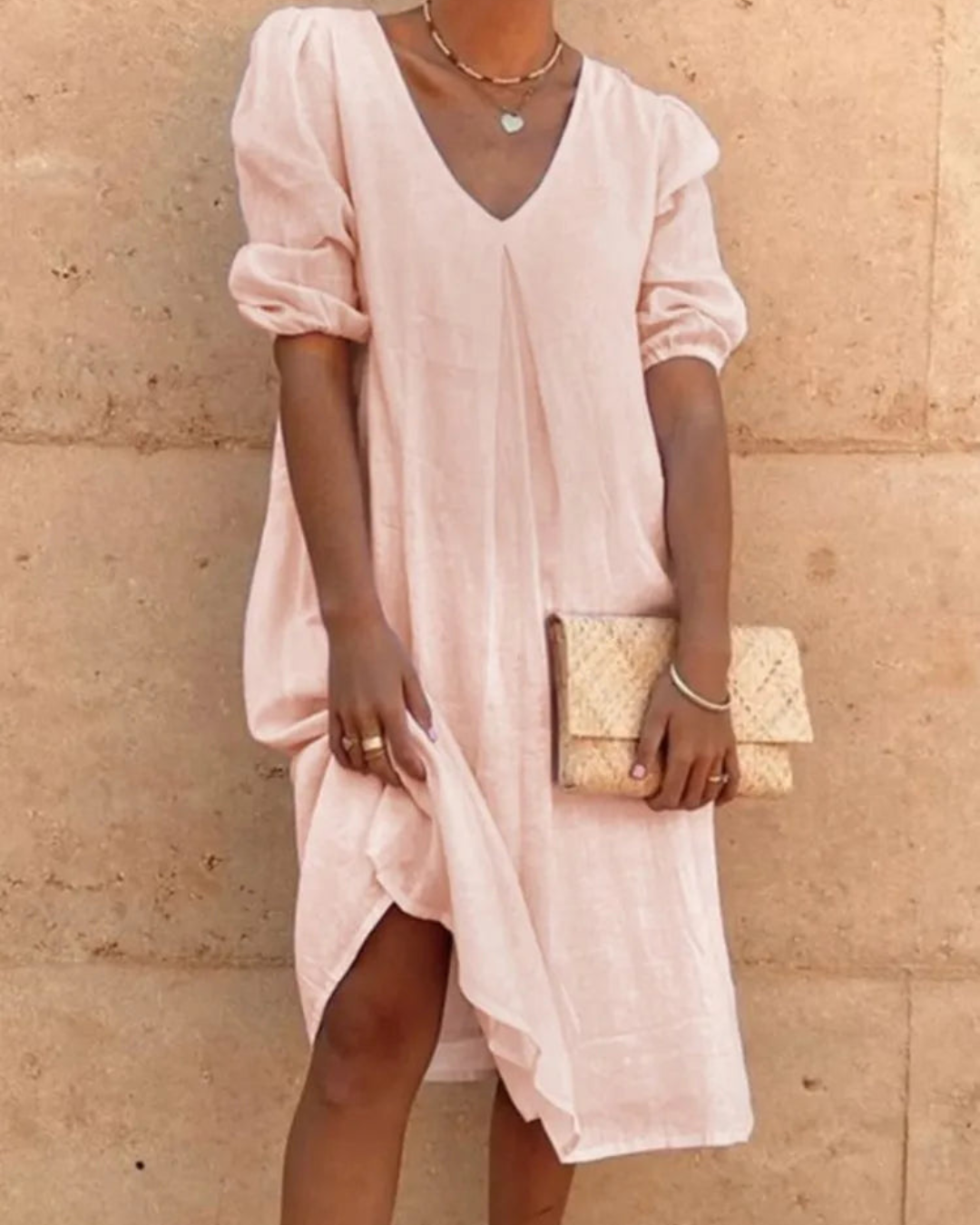 Damen Sommer Luftige Midi Kleid