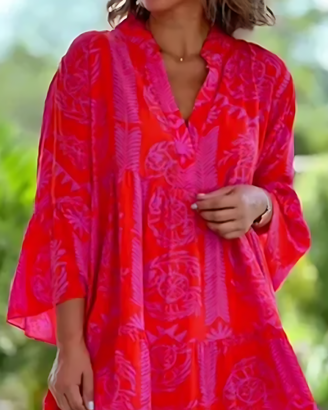 Damen Sommer Midi Kleid