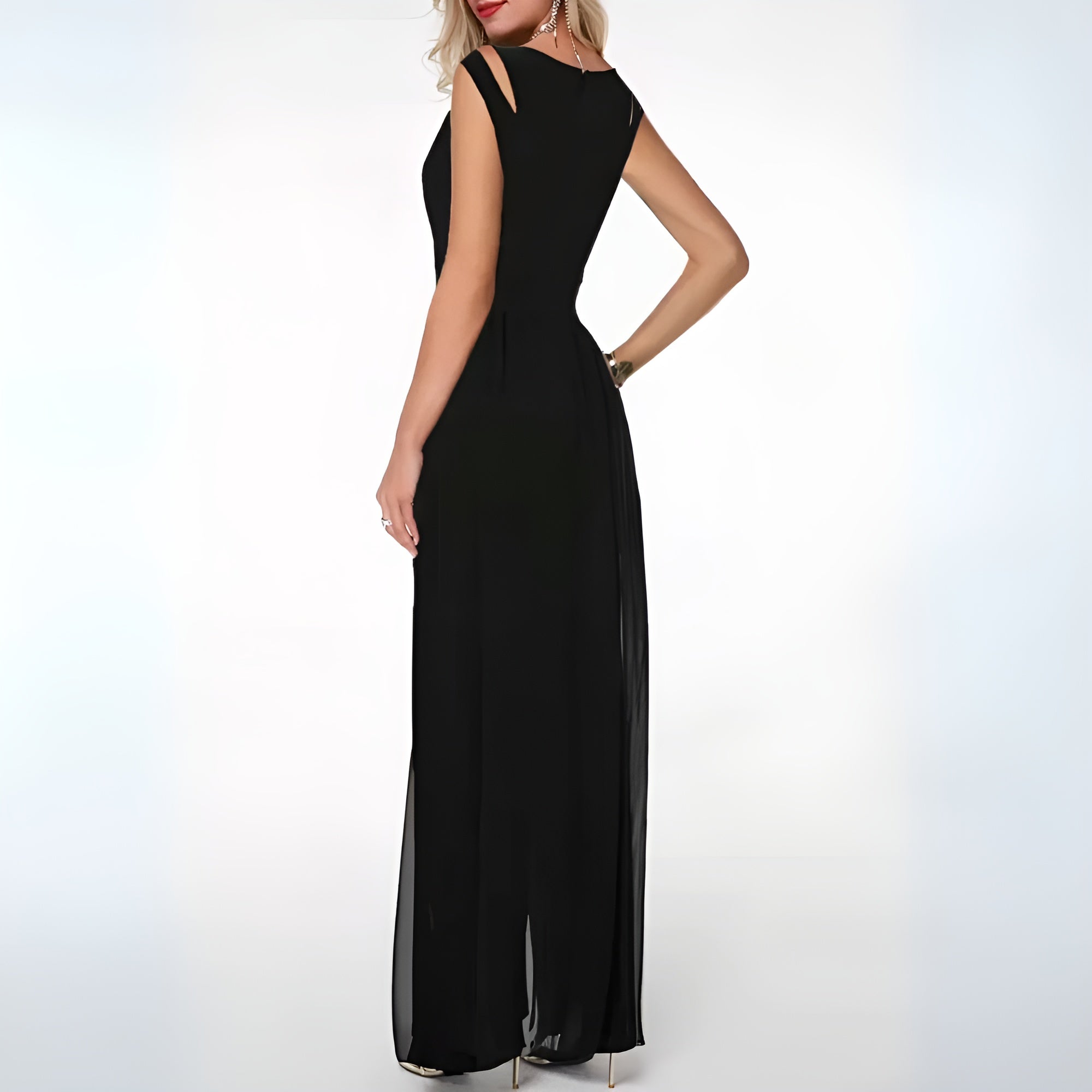 Ärmelloser | bodenlanger Jumpsuit für Hochzeitsgäste