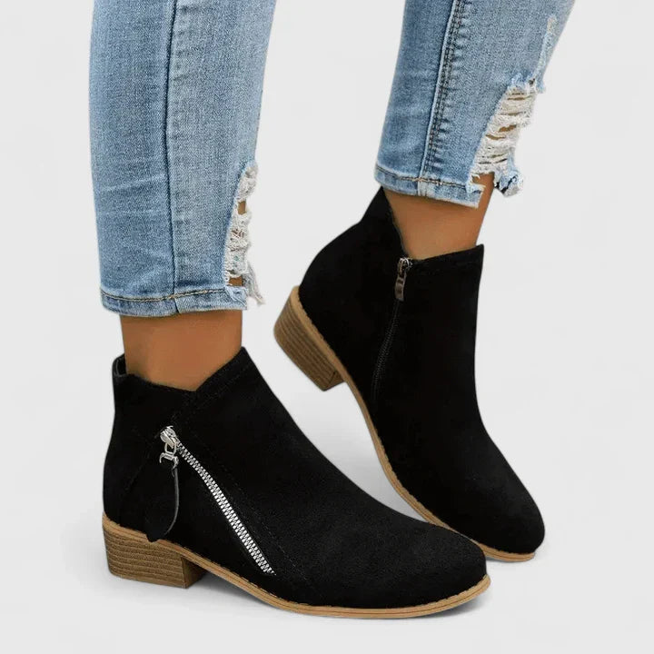 Orthopädische Damen-Stiefelette mit Reißverschluss