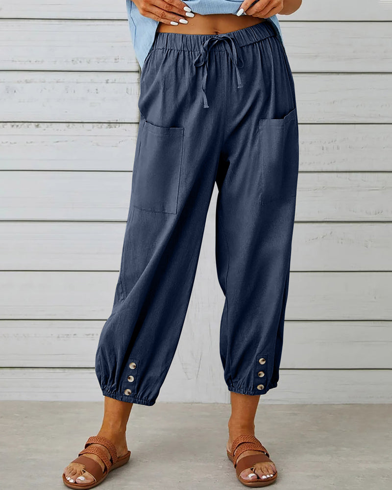 Damen Sommer Cargo Hose