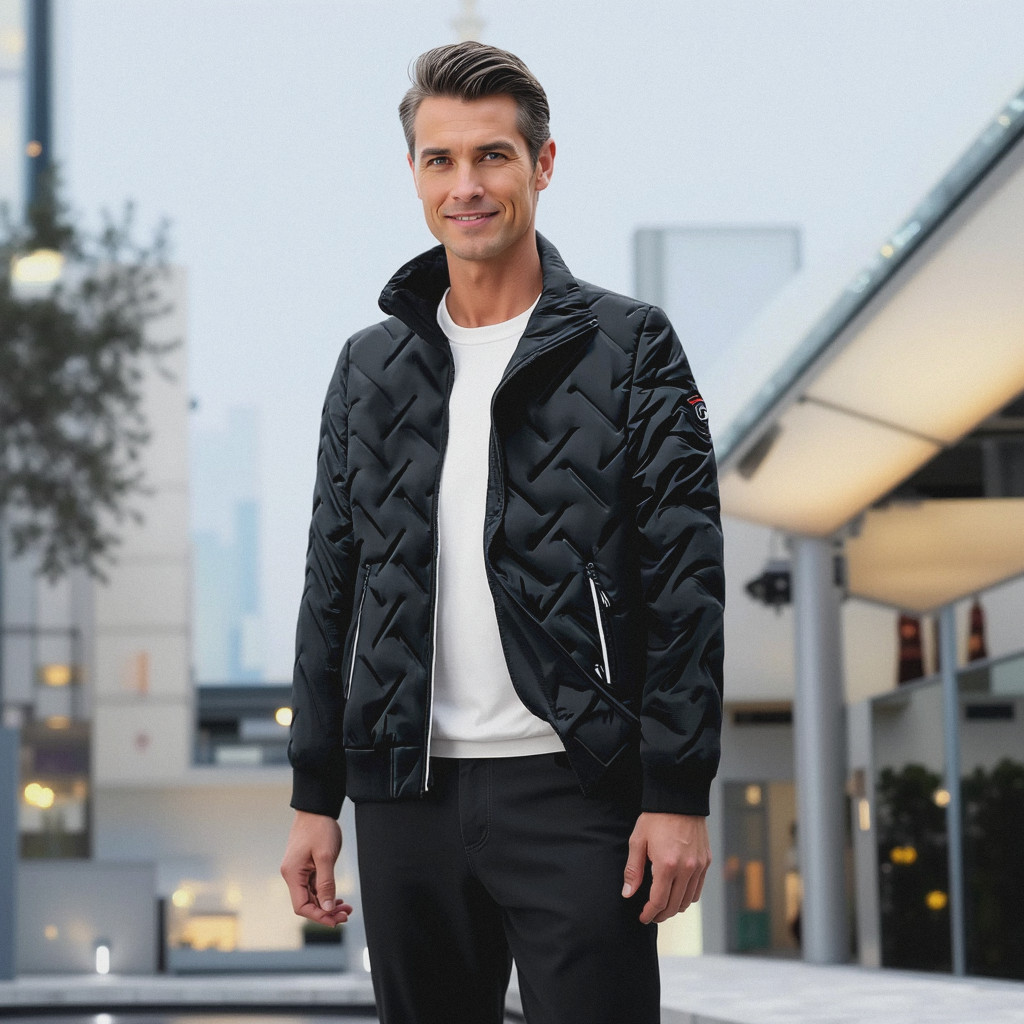 Steppjacke für Herren mit Stehkragen