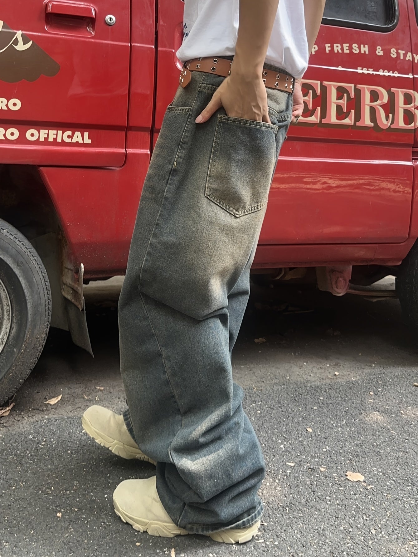 Baggy Jeans Herren Lockere Passform