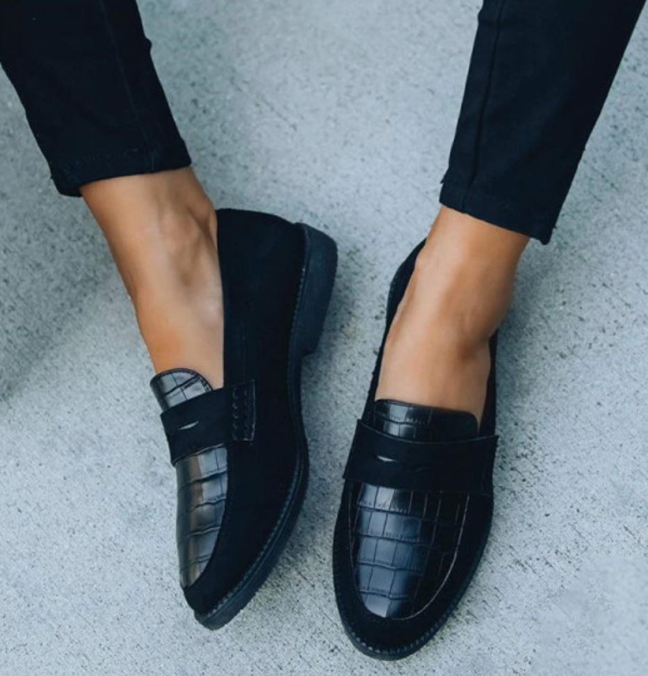 Loafer Damen mit Krokoprägung