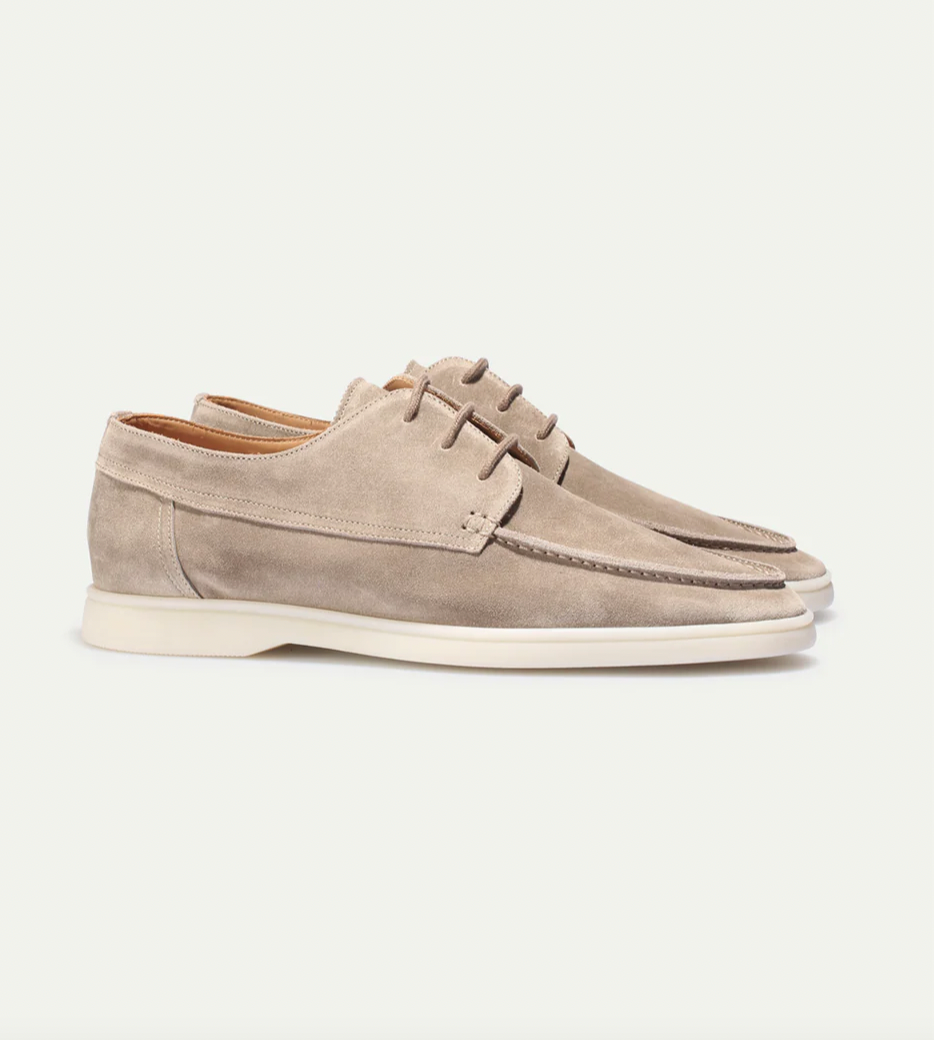 Loafers Herren mit Schnürung aus Veloursleder