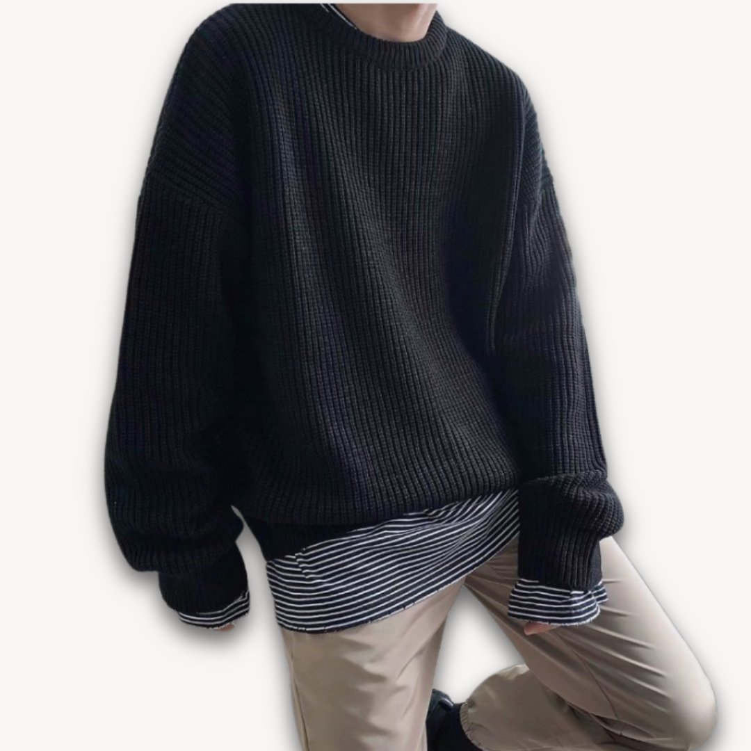 Strickpullover | Oversized Pullover mit Rundhalsausschnitt