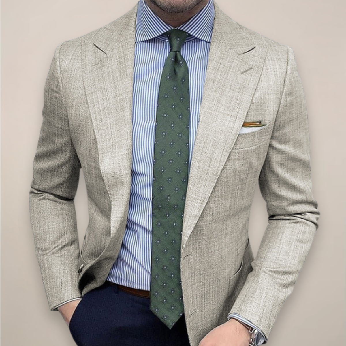 Blazer Herren tailliert strukturiert