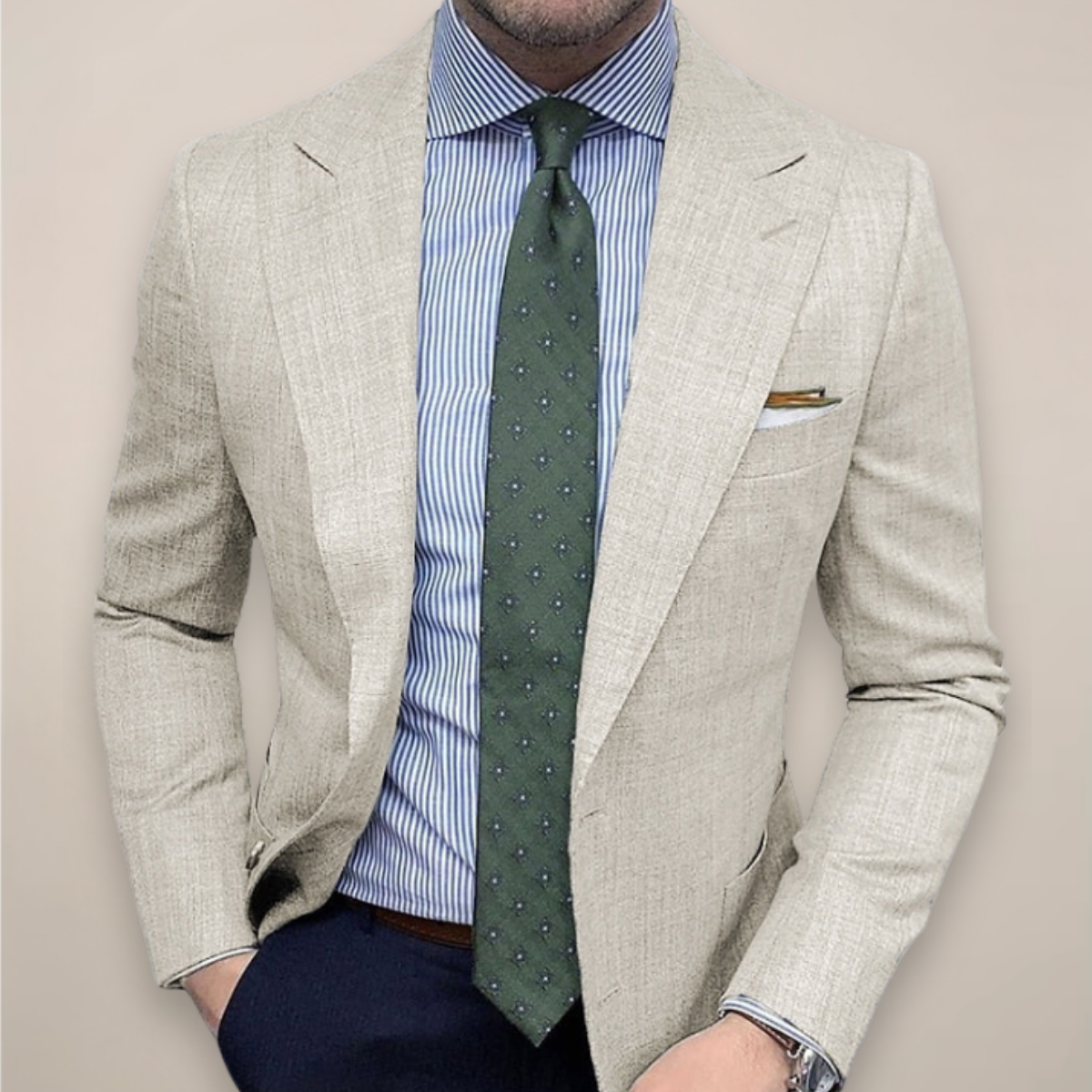 Blazer Herren tailliert strukturiert