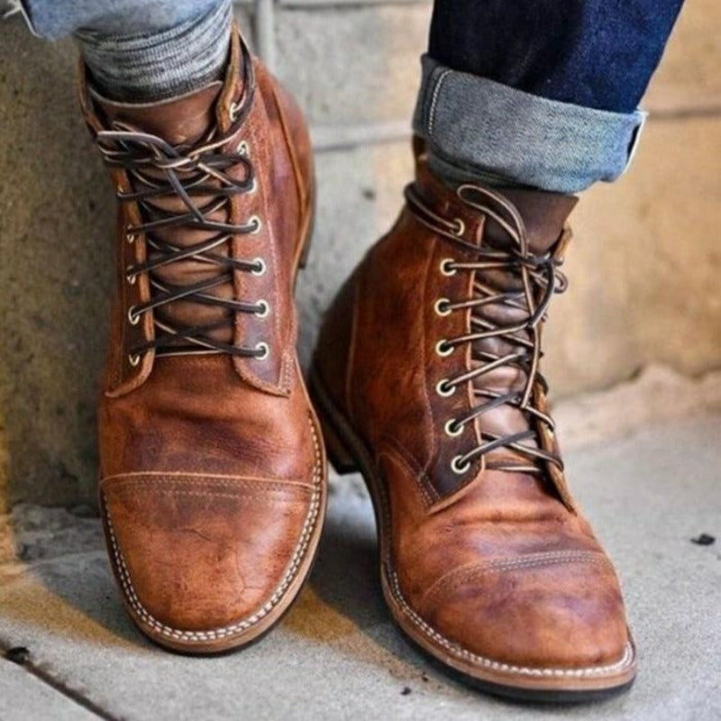Elegantes Schnürstiefel für Herren knöchelhoch