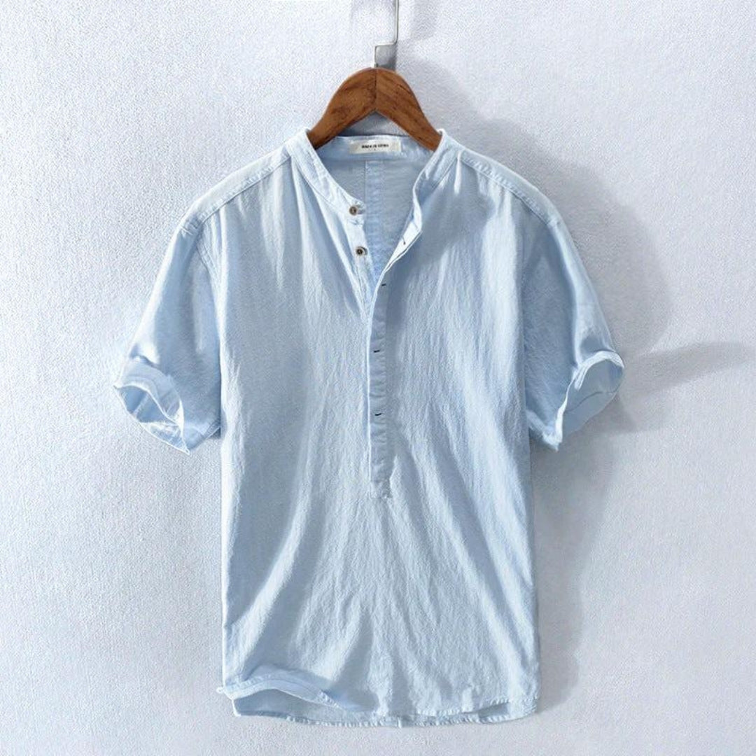 Elegantes Hemd Herren mit Stehkragen – Ansicht 3