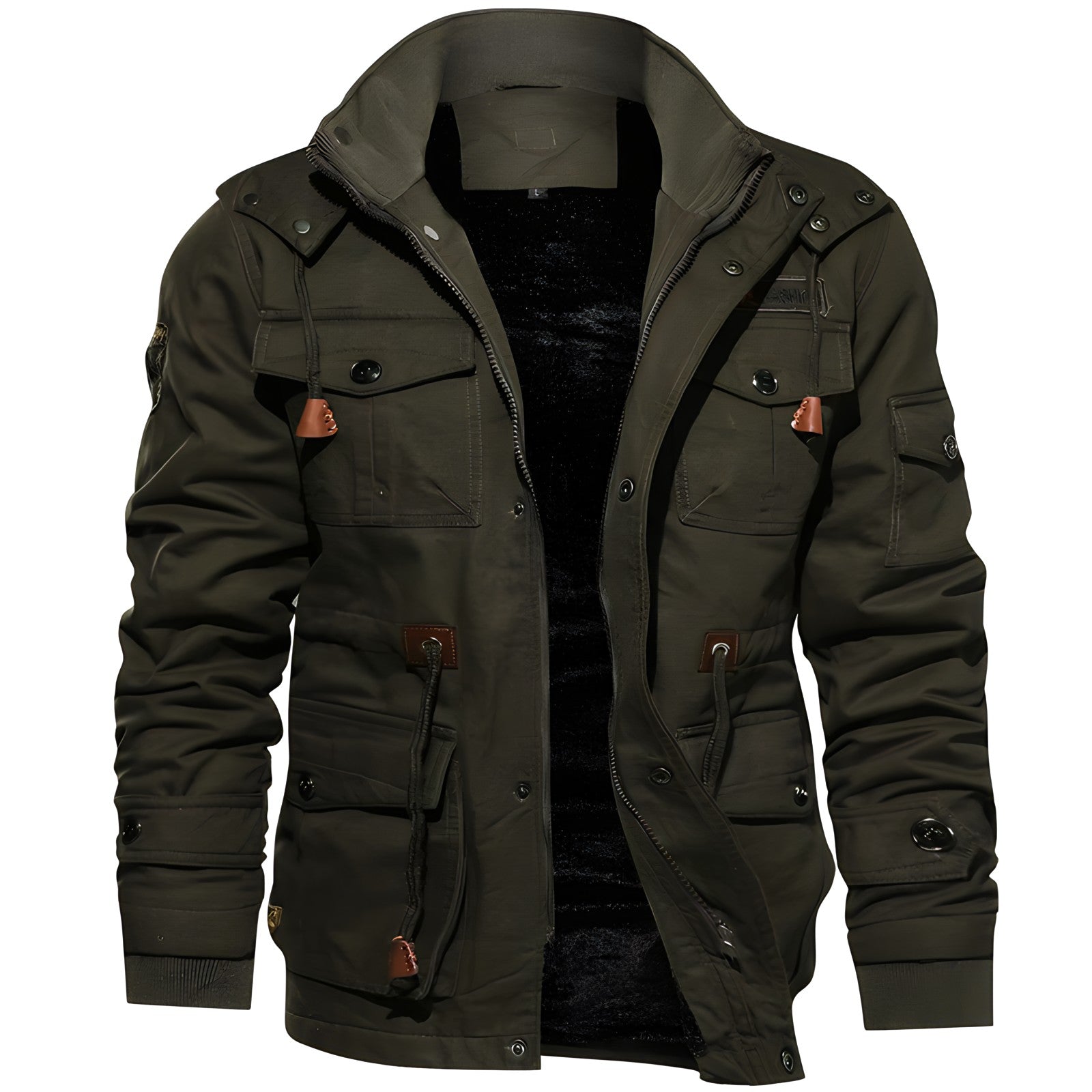 Herren Militärjacke mit Taschen