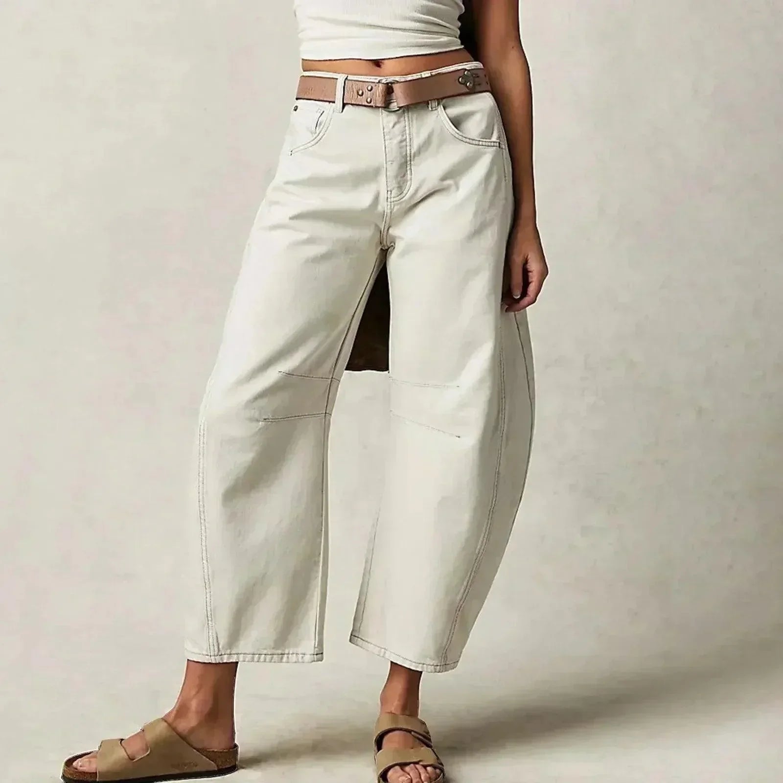 Jeans Damen Hohe Taille locker