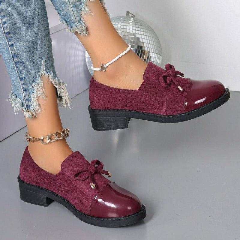 Damen Loafers mit Schleife Blockabsatz – Ansicht 6
