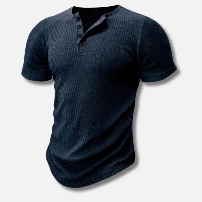 Herren-Henley-Shirt kurzarm mit Knopfleiste – Ansicht 5