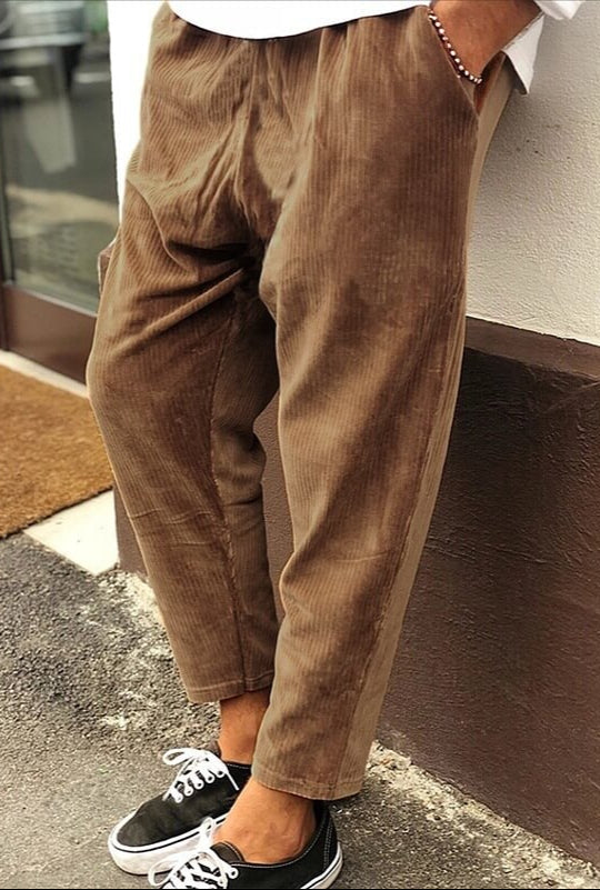 Herrenhose mit Gummibund knöchellang