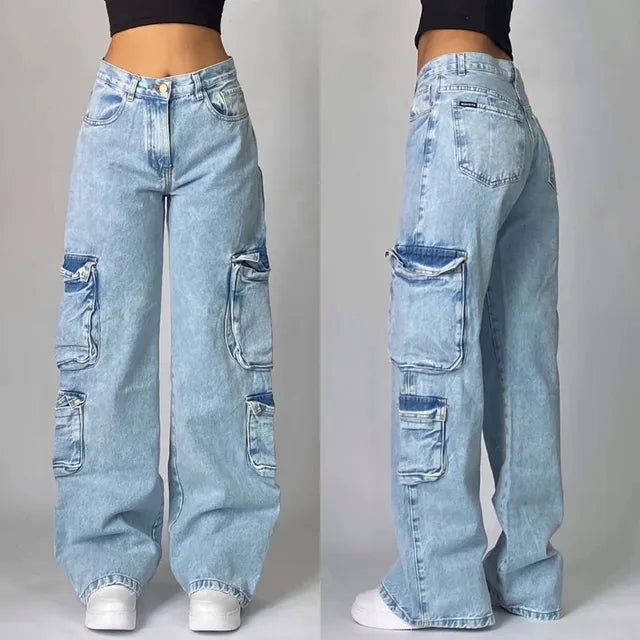 Damen-Cargojeans mit Cargotaschen