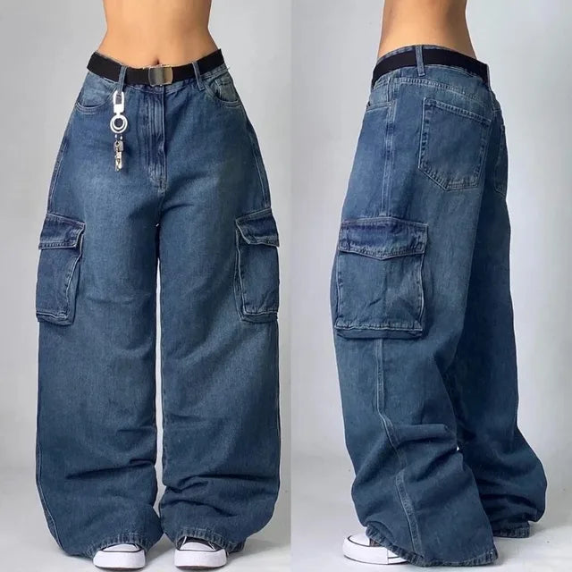 Damen-Cargojeans mit Cargotaschen