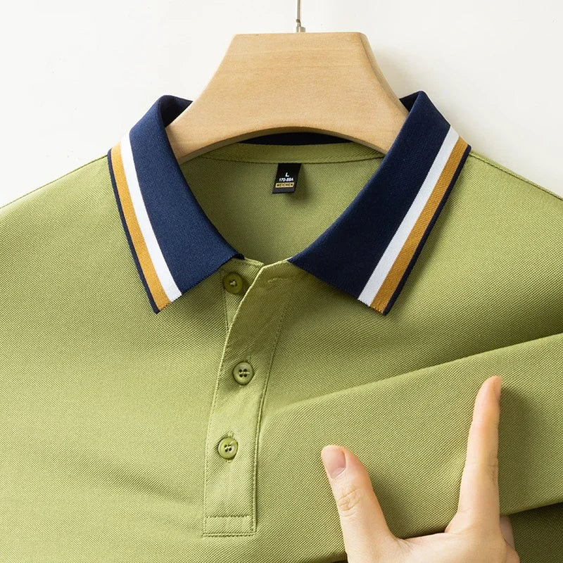 Poloshirt Herren Kurzarm mit Kontrastkragen