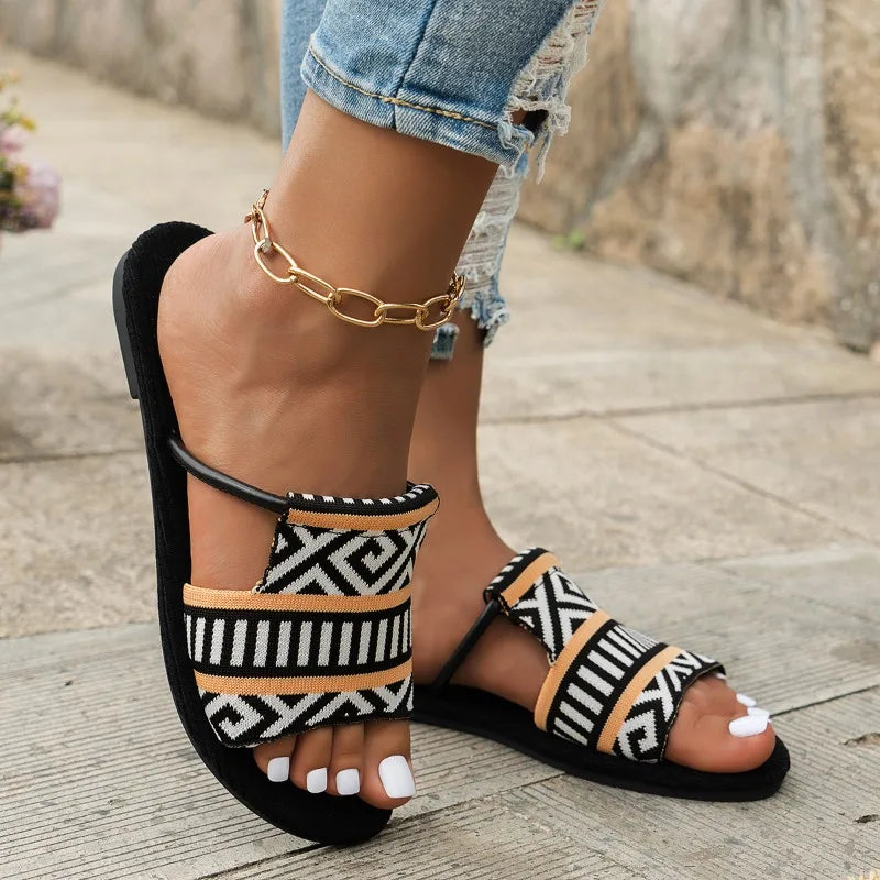 Boho Sandalen Damen mit Doppelriemen