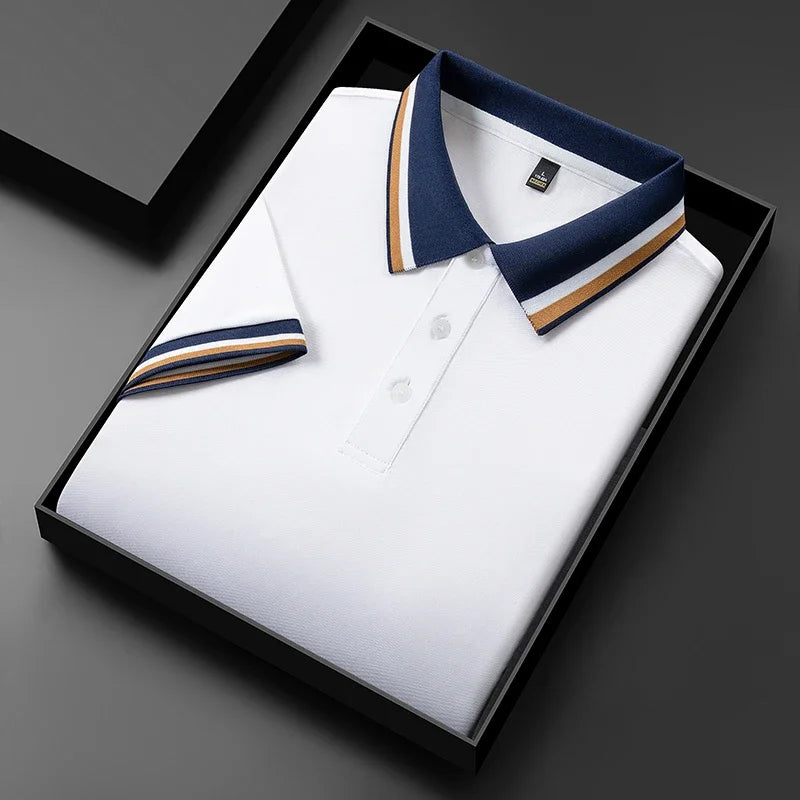 Poloshirt Herren Kurzarm mit Kontrastkragen – Ansicht 15