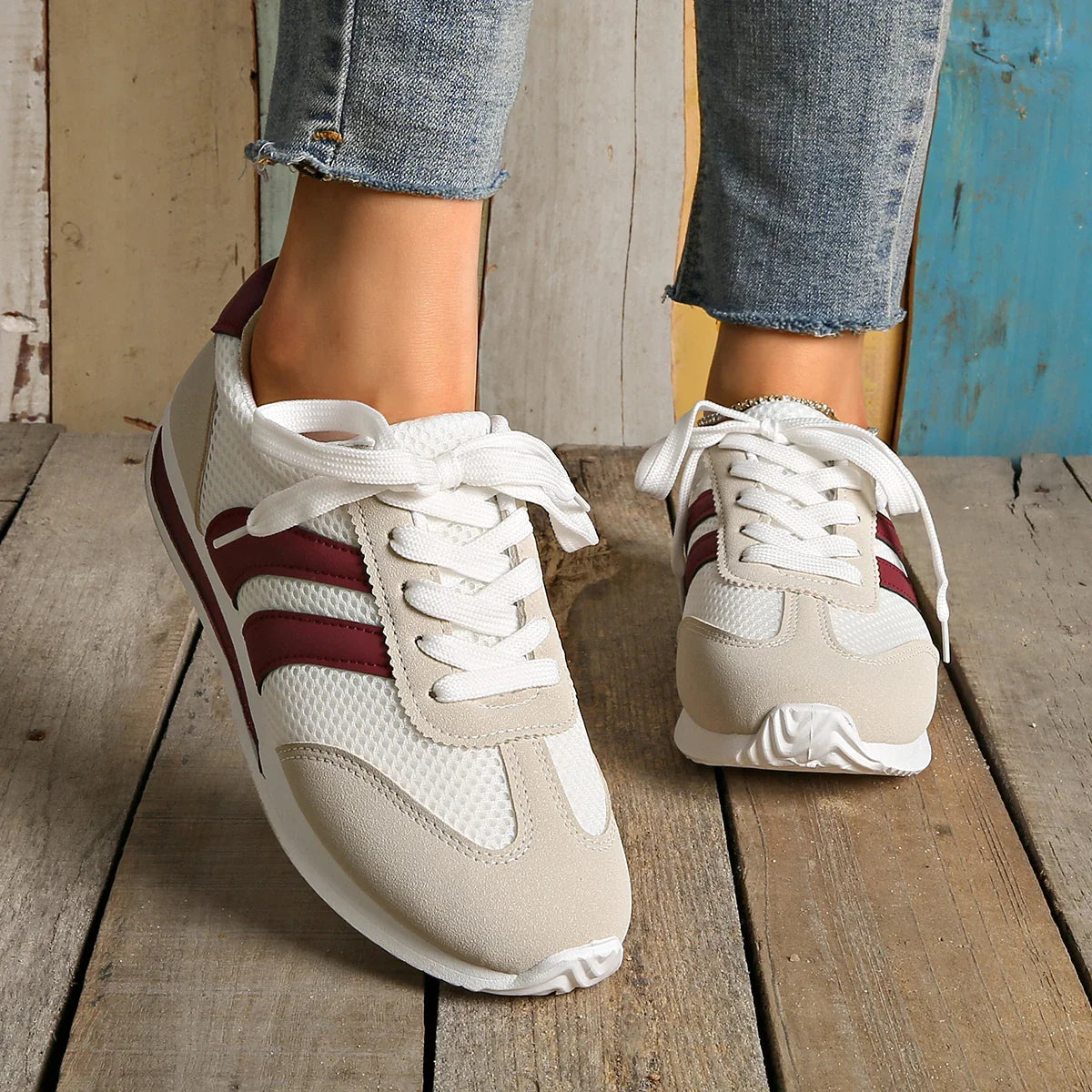 Sneaker Damen Schnürung Mesh – Ansicht 8