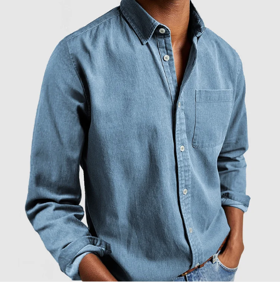 Herren Langarm Bluse