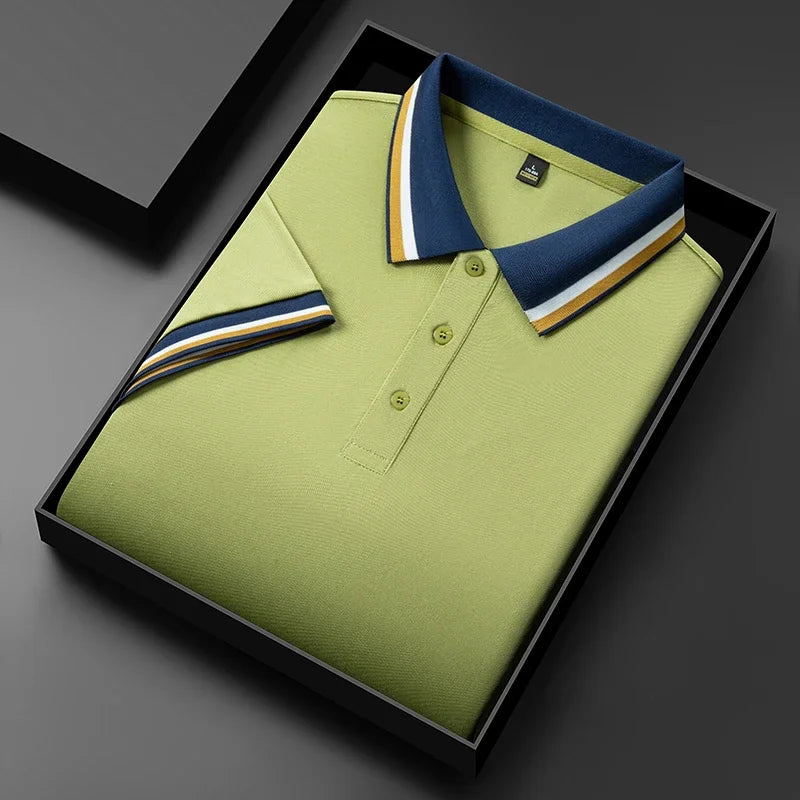 Poloshirt Herren Kurzarm mit Kontrastkragen – Ansicht 10