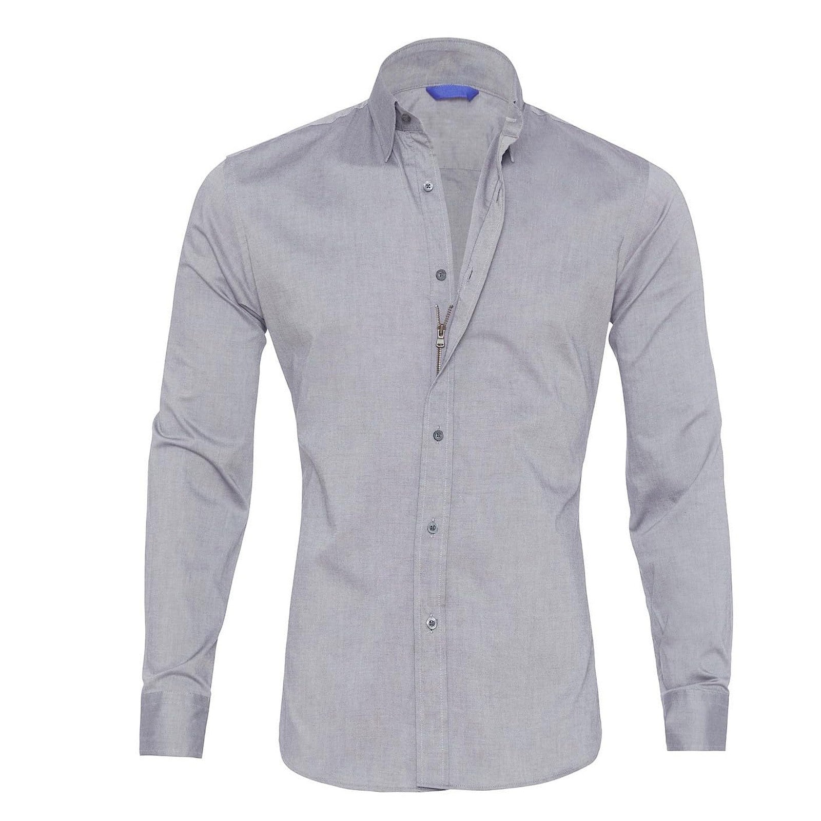 Hemd mit Reissverschluss langarm Slim Fit – Ansicht 11