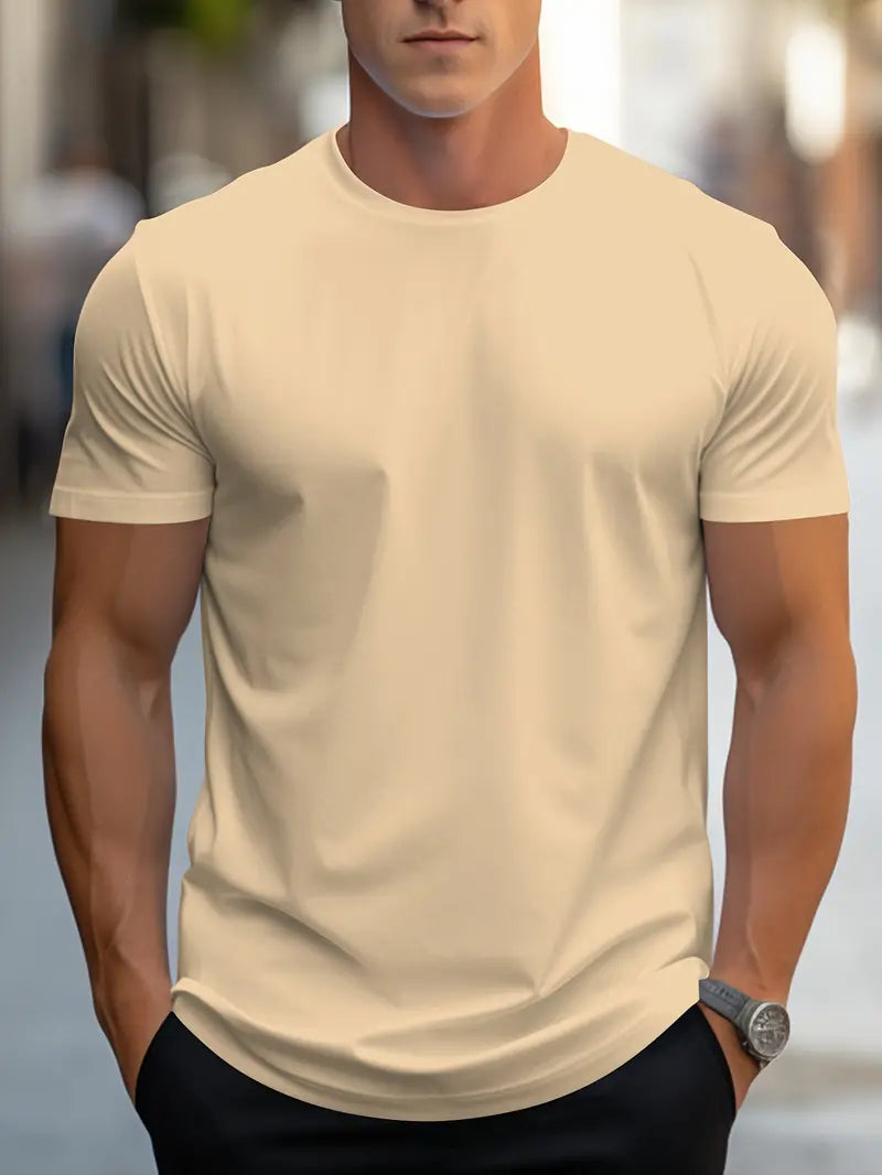 T-Shirt Basic Herren Rundhals Kurzarm – Ansicht 7