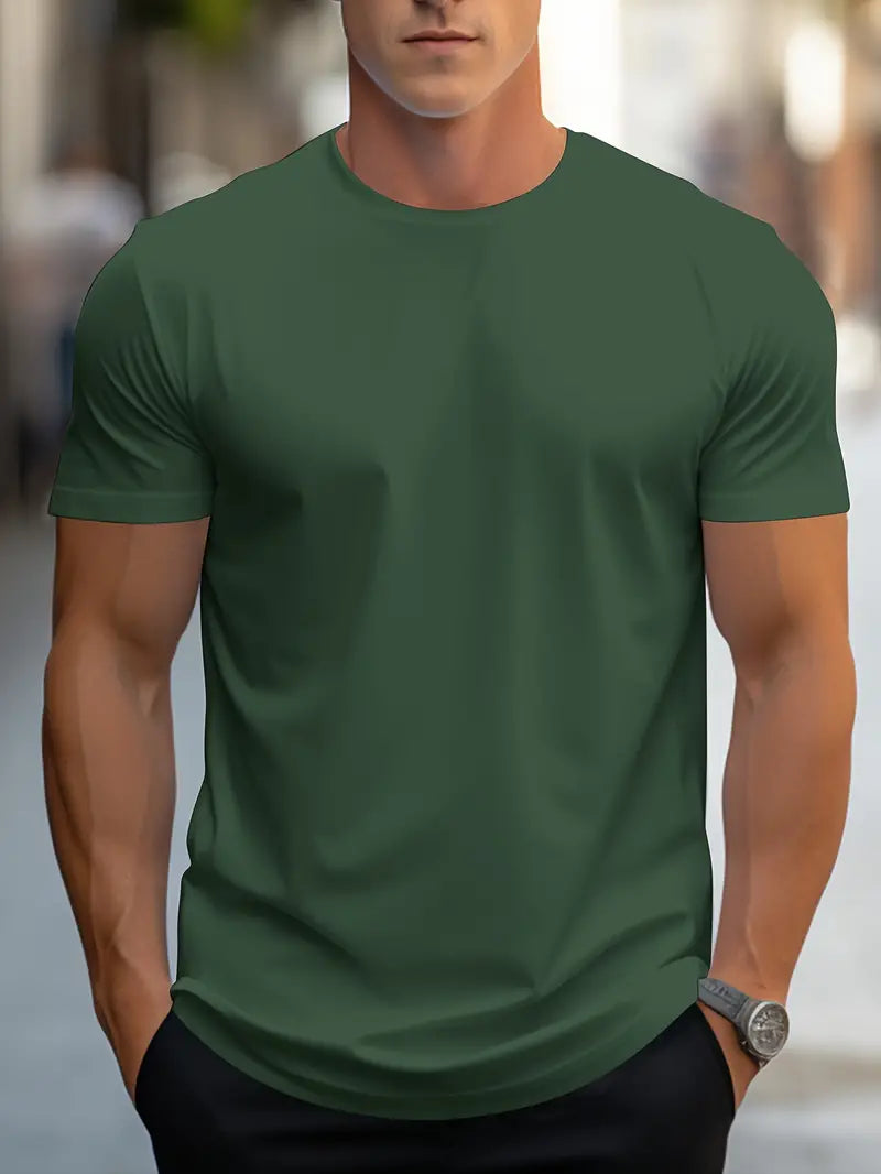 T-Shirt Basic Herren Rundhals Kurzarm – Ansicht 9