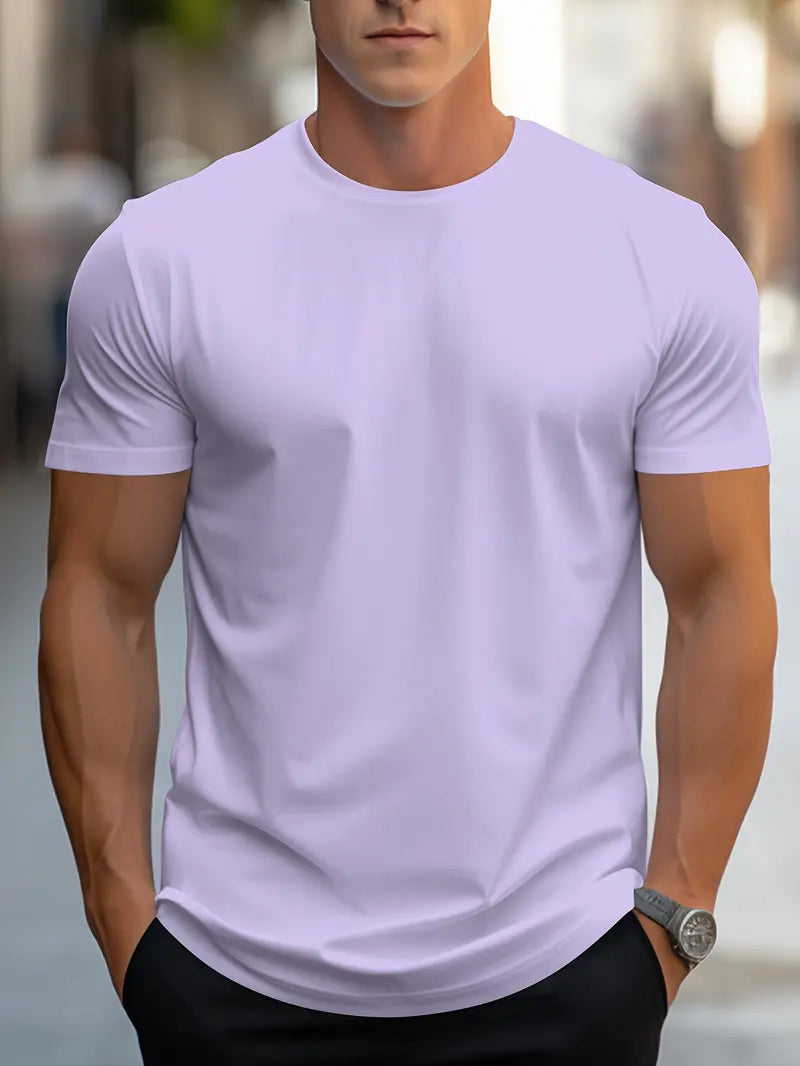 T-Shirt Basic Herren Rundhals Kurzarm – Ansicht 6