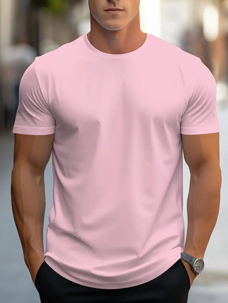 T-Shirt Basic Herren Rundhals Kurzarm – Ansicht 3