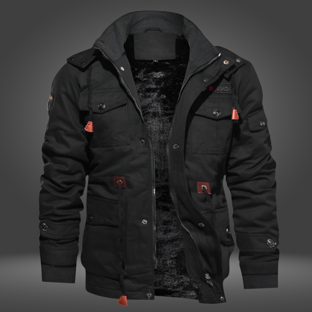 Winterjacke Mit Kapuze | Reißverschluss Und Taschen