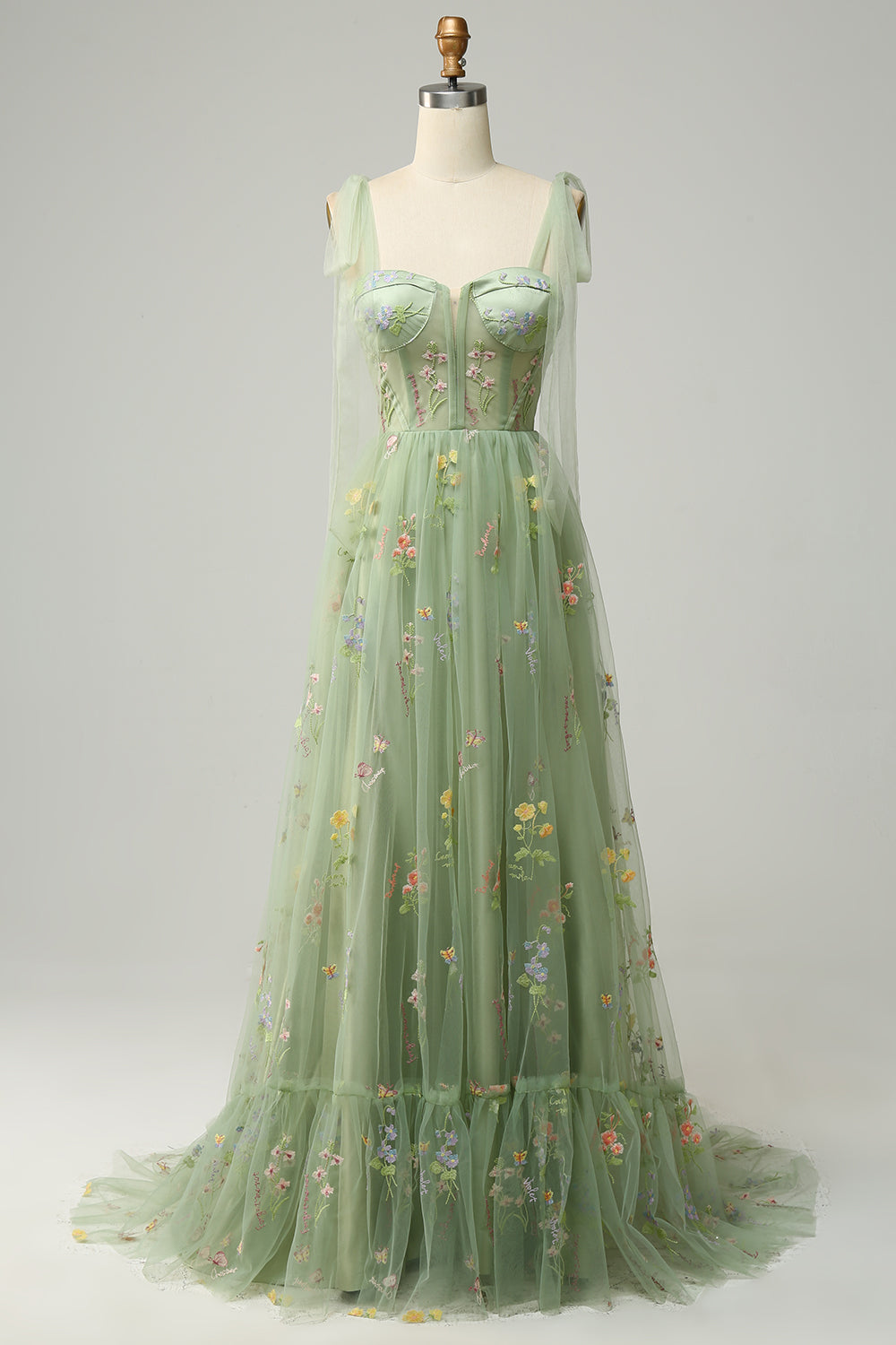 Damen Elegante Blumen Maxi Kleid – Ansicht 10