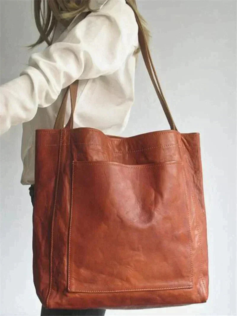Die Lebenslange Tasche Ledershopper mit Schulterhenkeln