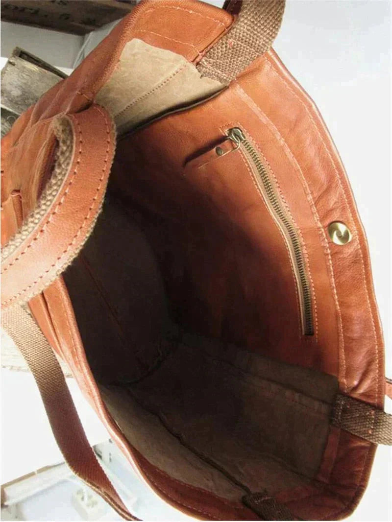 Die Lebenslange Tasche Ledershopper mit Schulterhenkeln