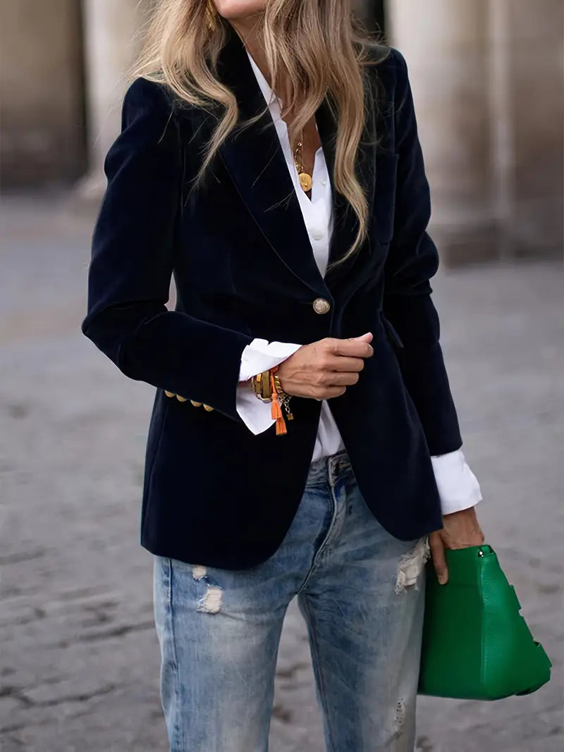 Eleganter Blazer Damen tailliert einreihig