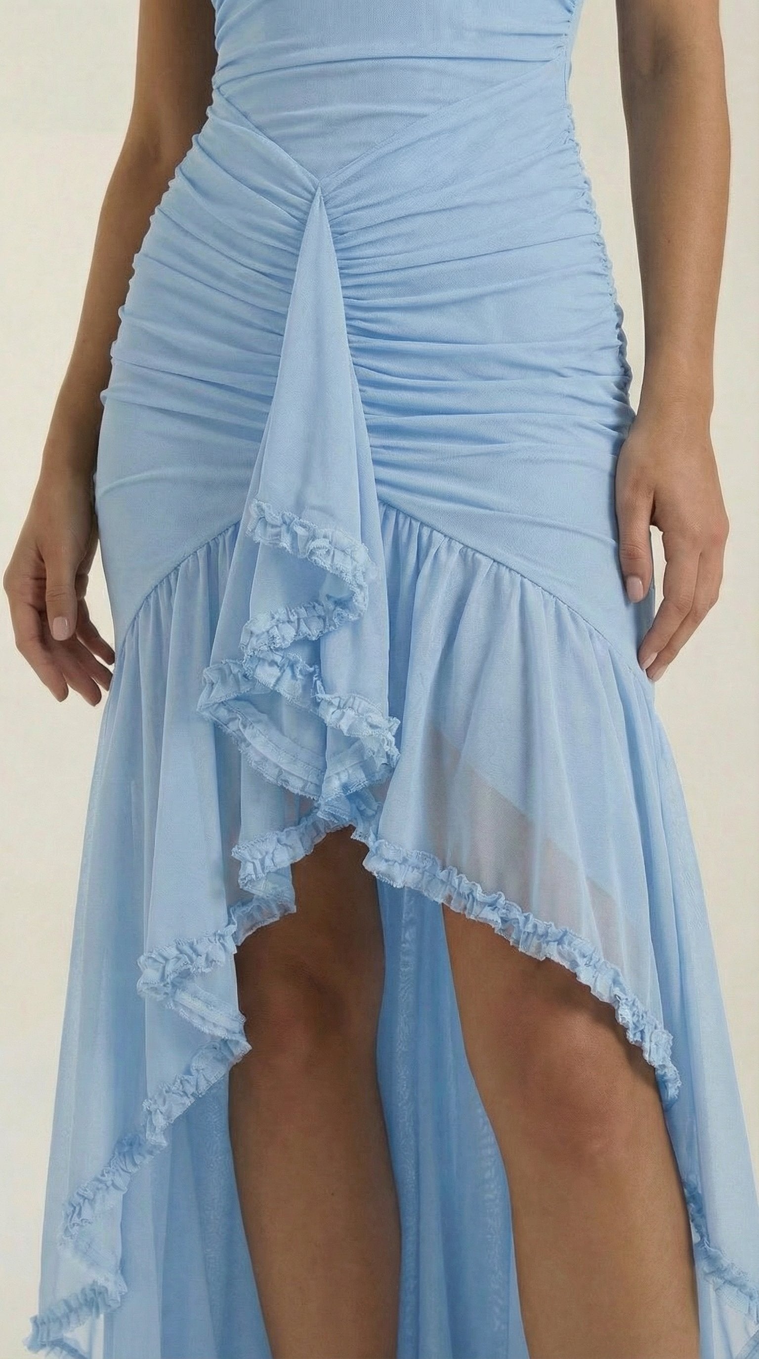 Damen Abendkleid asymmetrische Rüschen | Maxi View 28