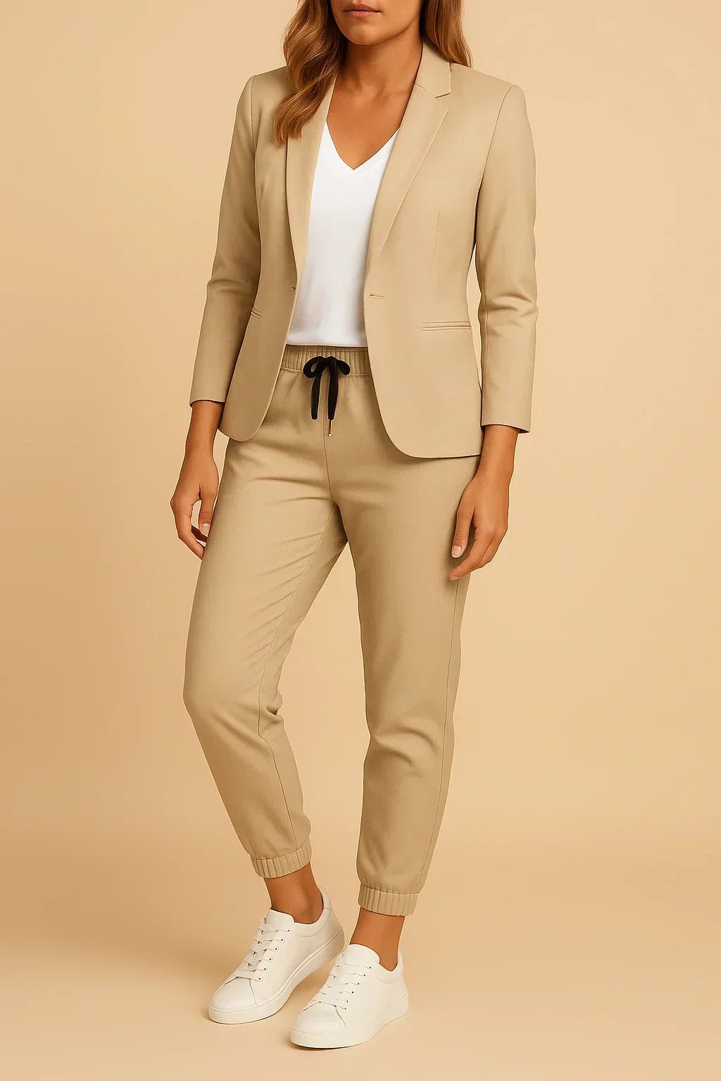 Damen Anzug Kordelzug-Hose | Elegant Close Up