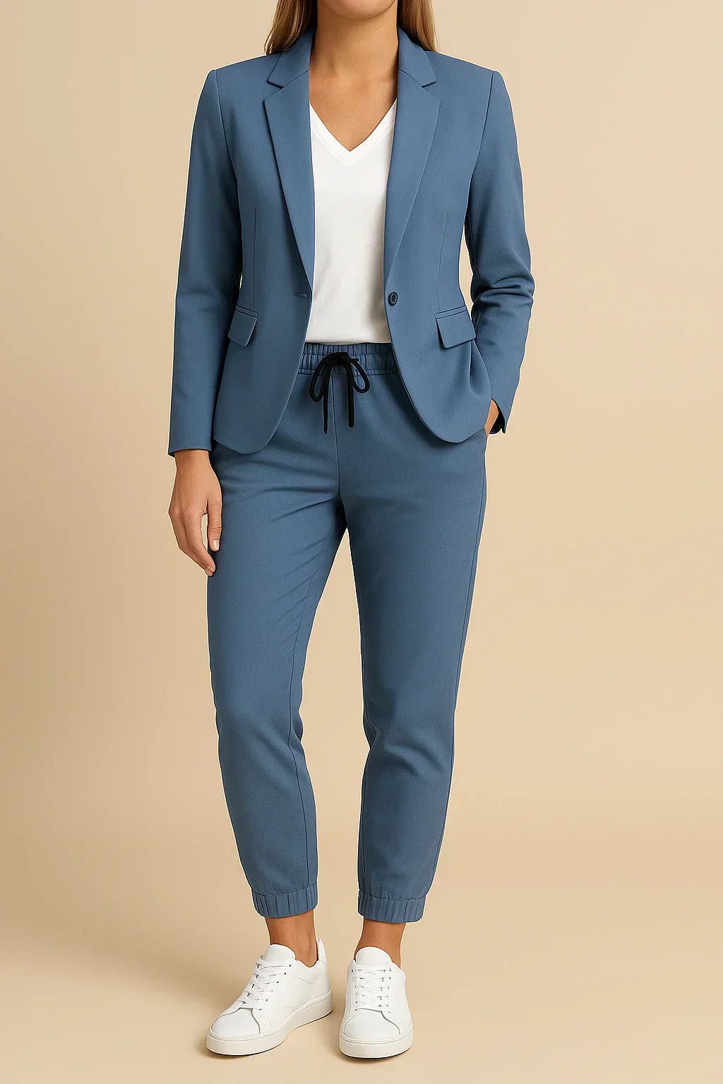 Damen Anzug Kordelzug-Hose | Elegant Front