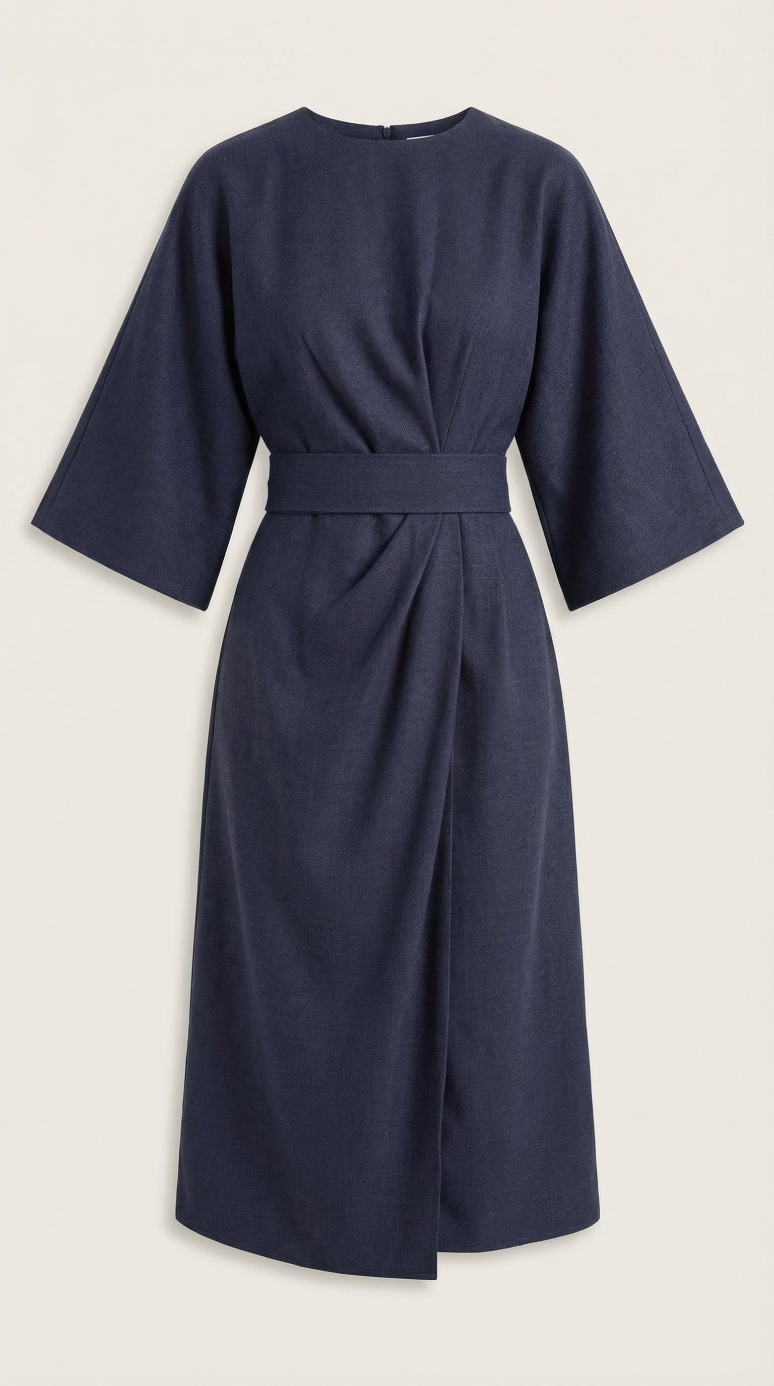 Damen Ballonärmel Midikleid | Taillengürtel View 15