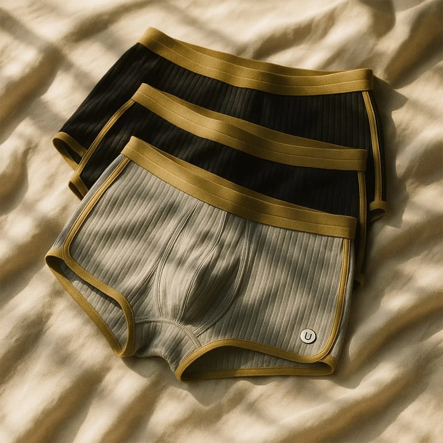 Damen Boxershorts Gerippte Struktur | Baumwolle Detail