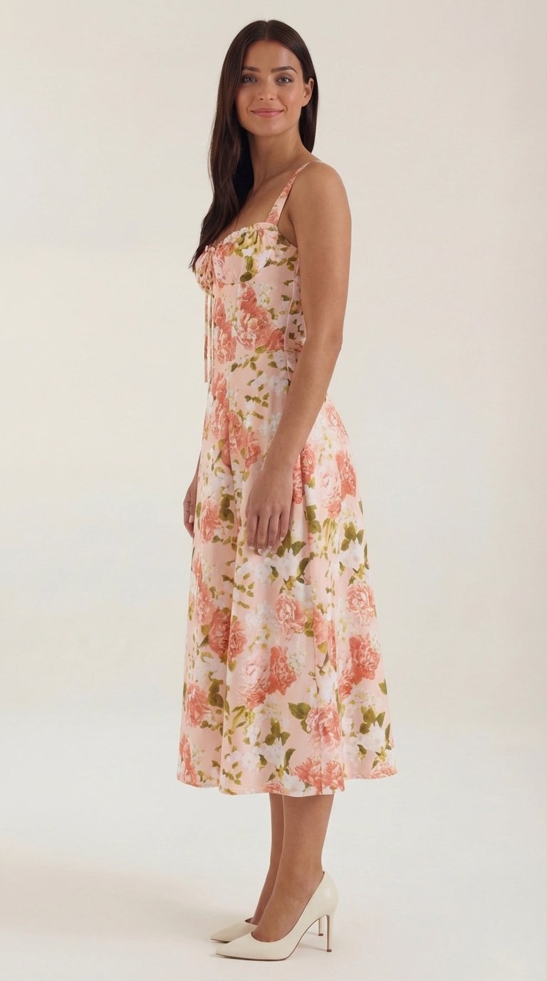 Damen Bustier Sommerkleid | Ausgestellt Front