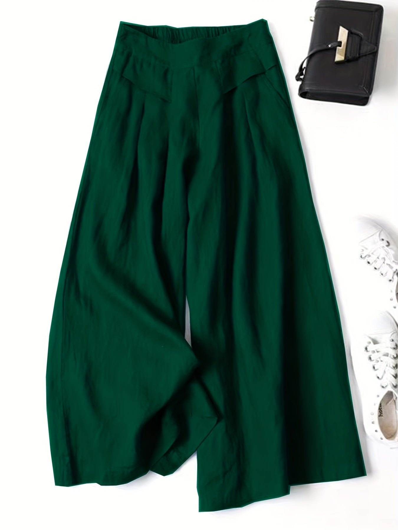Damen Capri-Hose Wickelfront | Weites Bein Angle