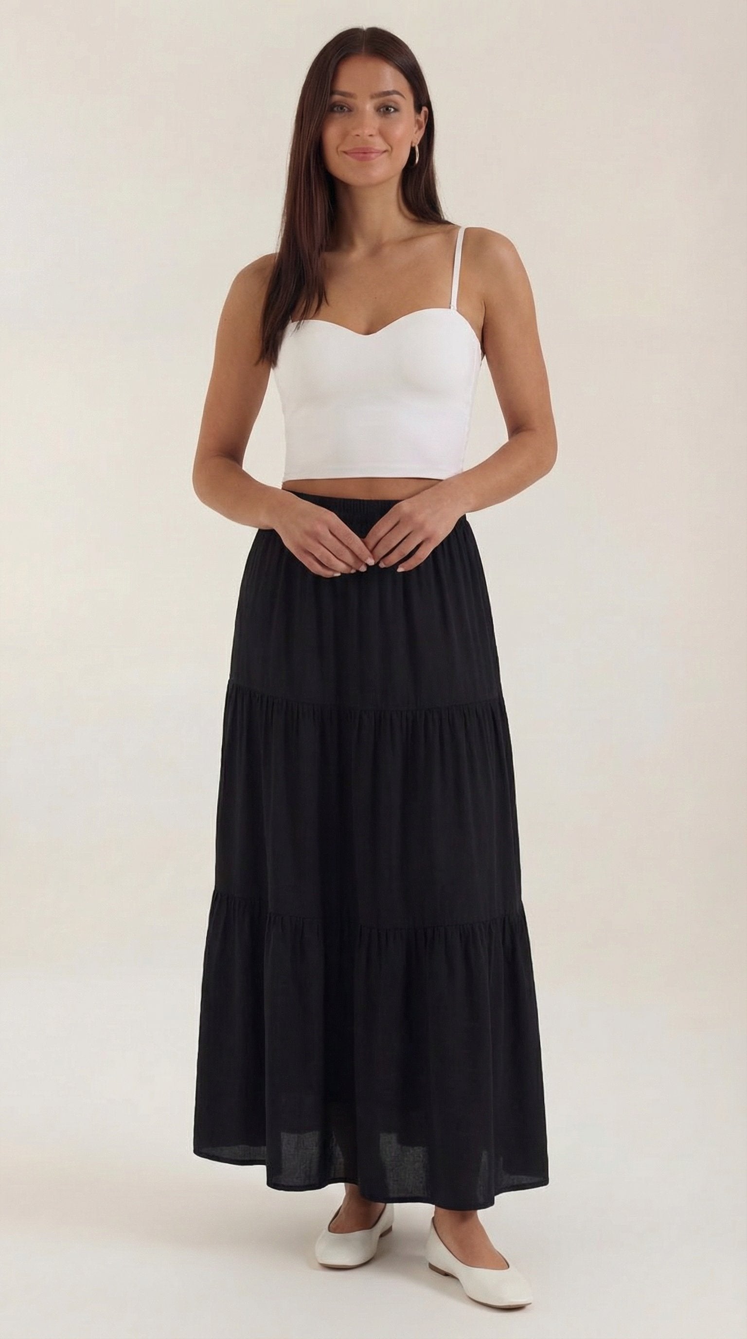 Damen Crop-Top Rüschen | Herzausschnitt View 11